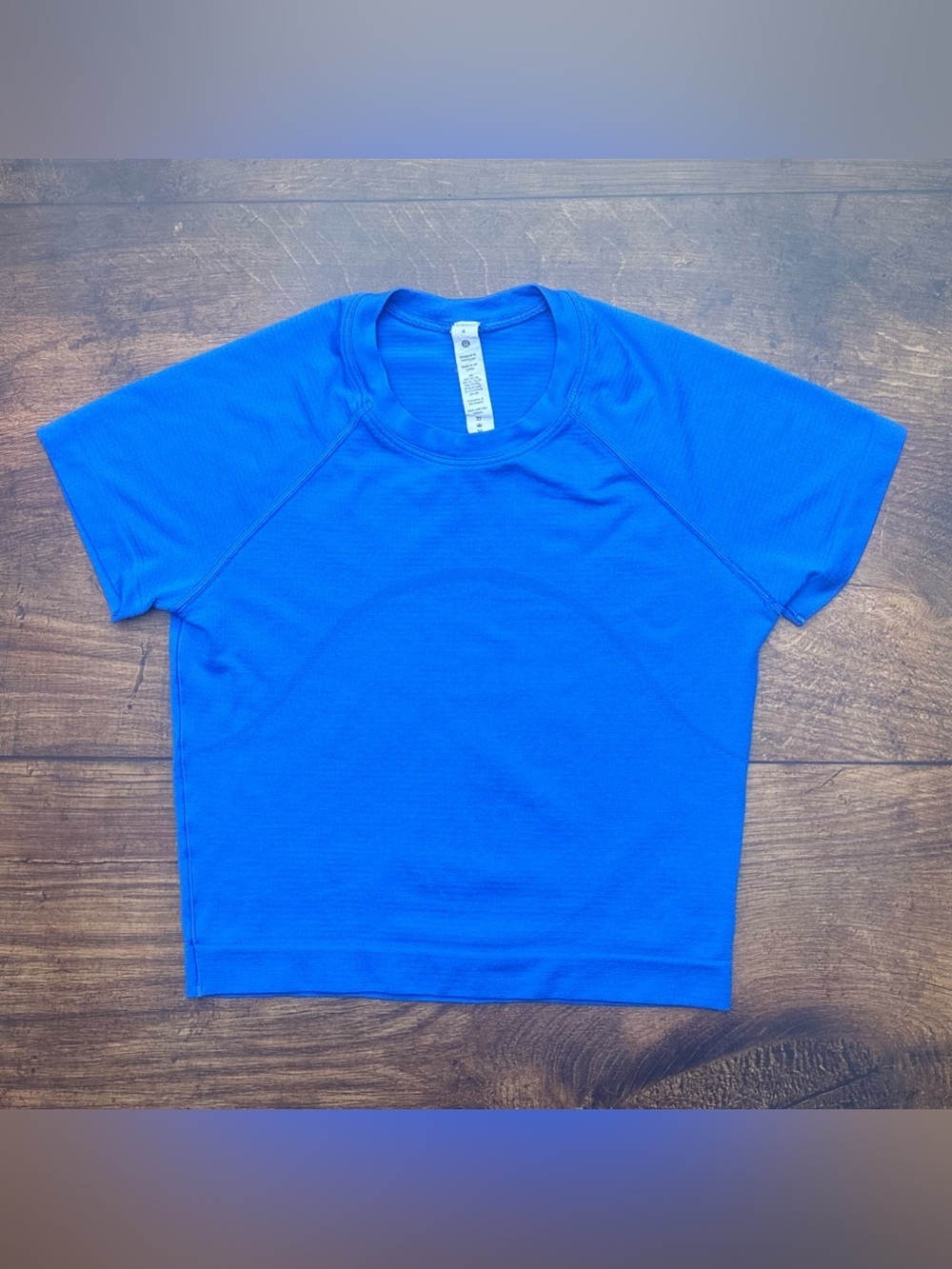 Lululemon Swiftly Tech Cropped Short Sleeve Shirt In Pipe Dream Blue? Size 4